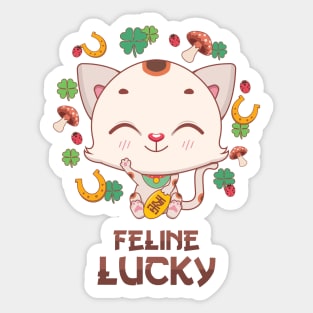 Feline Lucky design Sticker